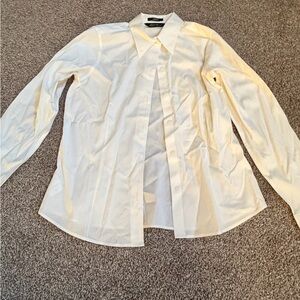 Eddie Bauer Ladies Sz Medium White Button-Up Shirt Y2K